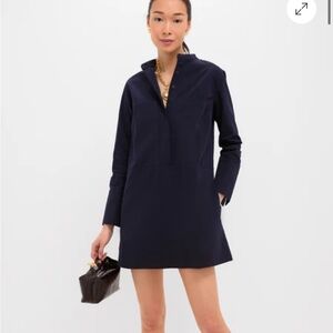 Tuckernuck POMANDER PLACE Twill Denim Rohan Shirt Dress Navy Dress Sz L NEW